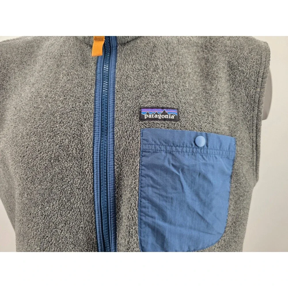 Patagonia Men's Karstens Vest Synchilla Fleece Gray Full Zip Outdoors Hiking XL